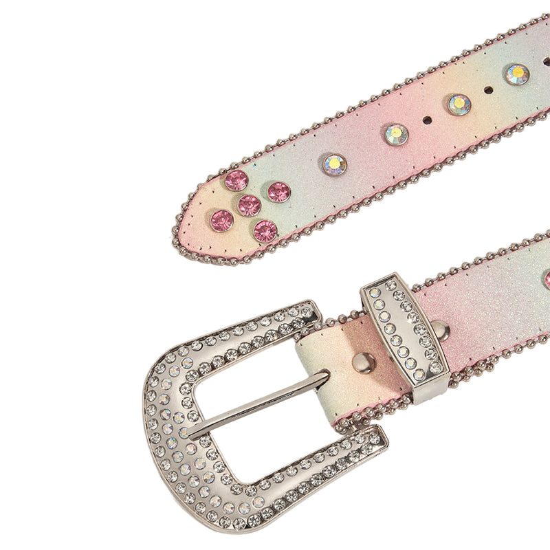 Colorful Rhinestone Western Belt