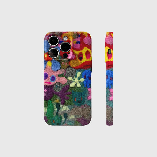 Anti-Lint Smiley Phone Case