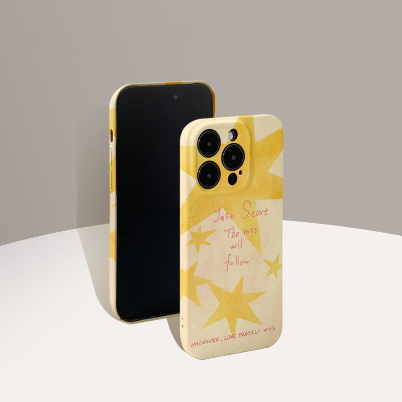 Cream Yellow Star Phone Case