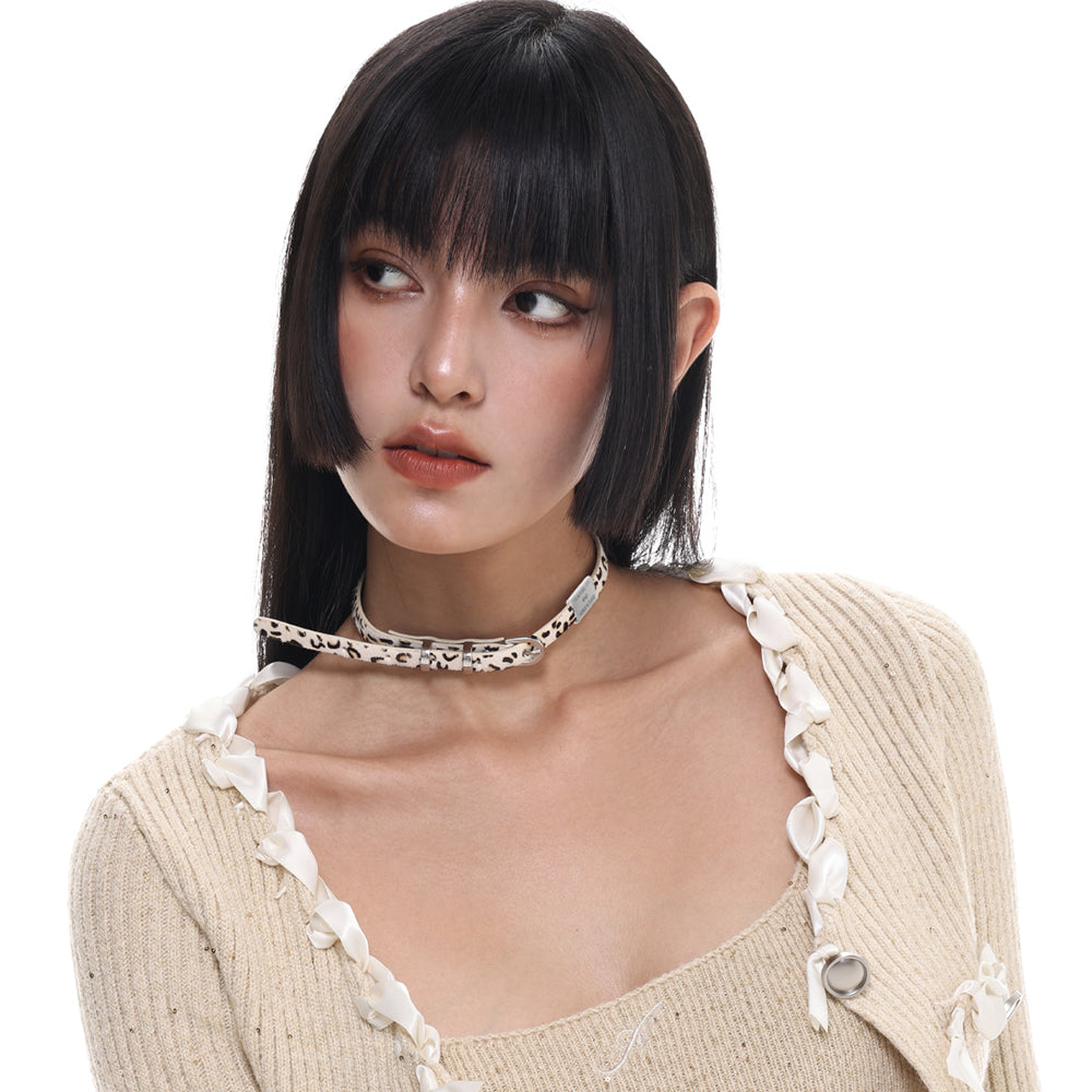 Leopard Print Graffiti Choker