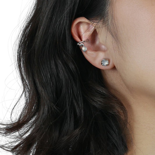 White Agate Earrings