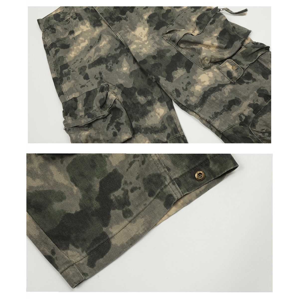 Camouflage Wide-Leg Pants