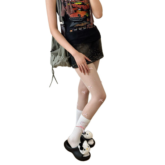 Bow Charm Sheer Tights