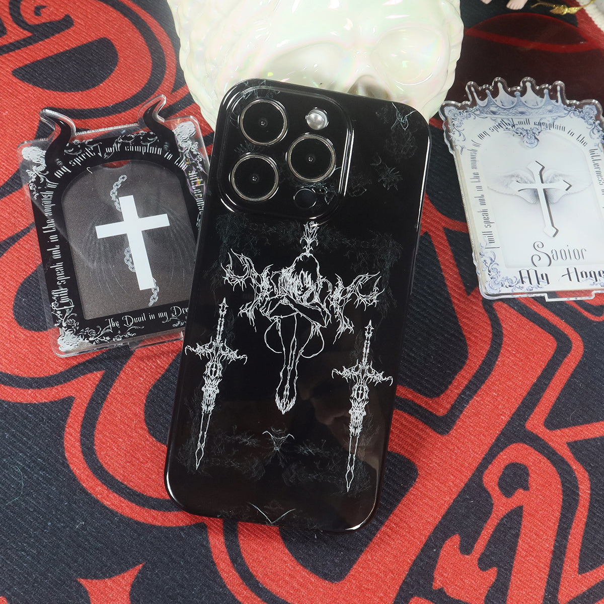 Black Line Art Phone Case