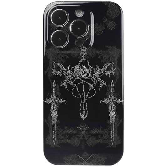 Black Line Art Phone Case