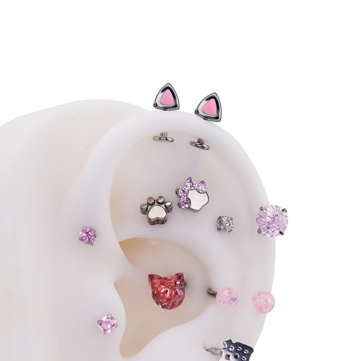 Robot Cat Stud Earrings