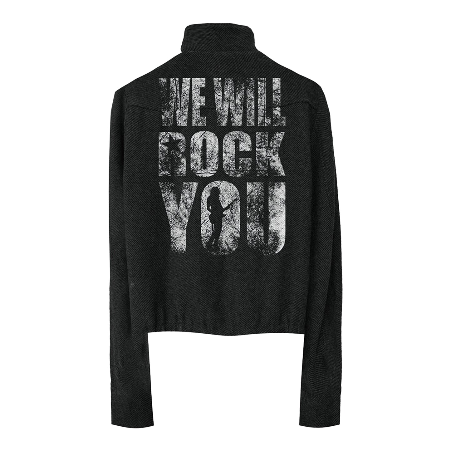 Buttoned Dark Stand Jacket