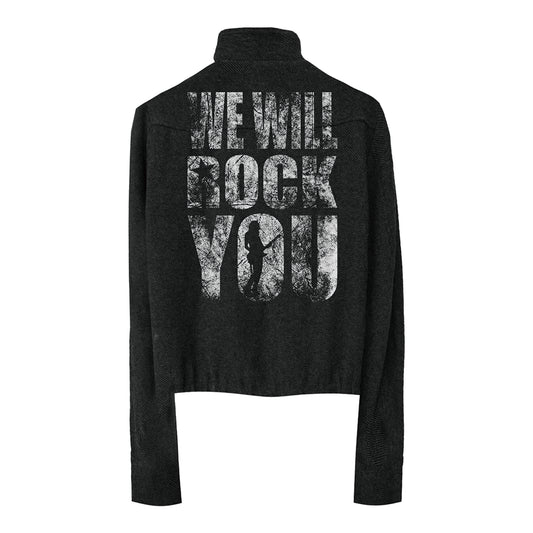 Buttoned Dark Stand Jacket