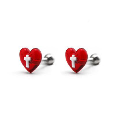 Red Heart Earrings