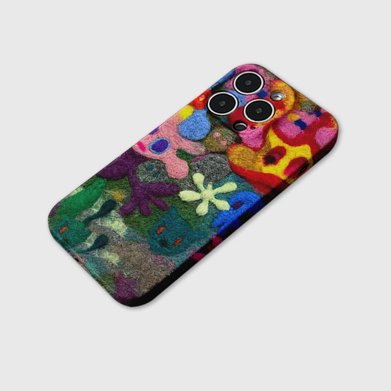 Anti-Lint Smiley Phone Case