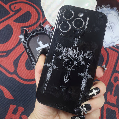 Black Line Art Phone Case