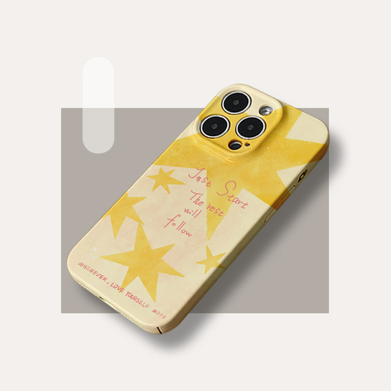 Cream Yellow Star Phone Case