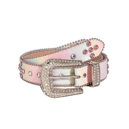Colorful Rhinestone Western Belt