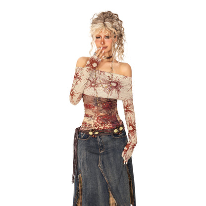 Sheer Mesh Cover-Up Top