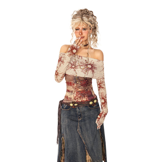 Sheer Mesh Cover-Up Top