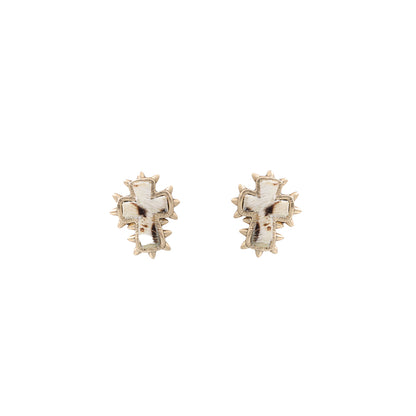 Cross Cactus Stud Earrings