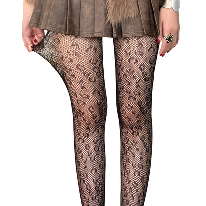 Wild Lace Leopard Tights
