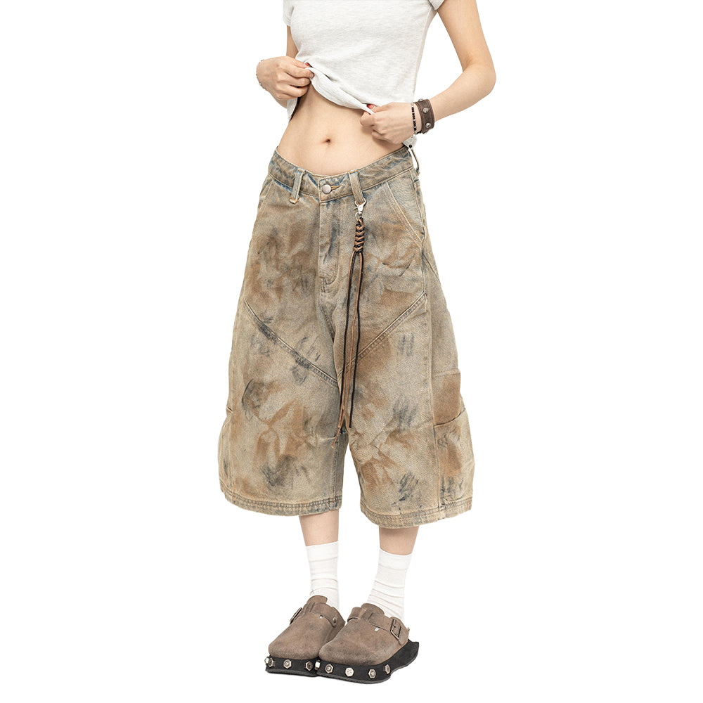 Vintage Washed Denim Pants