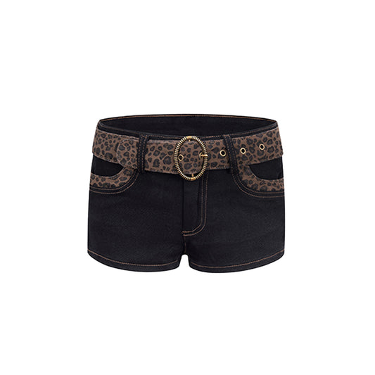 Leopard Patchwork Shorts