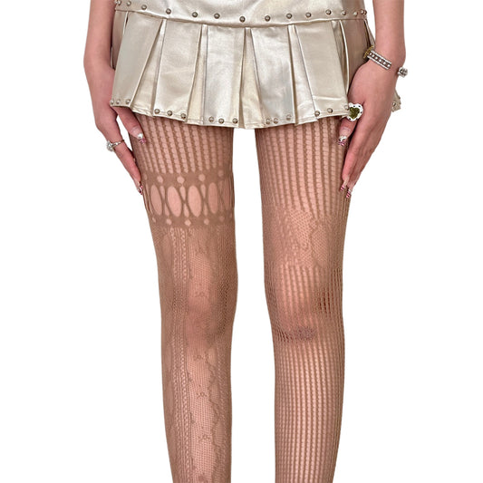 Geo Lace Illusion Tights