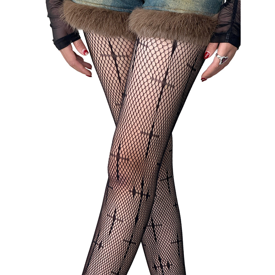 Cross Mesh Tights