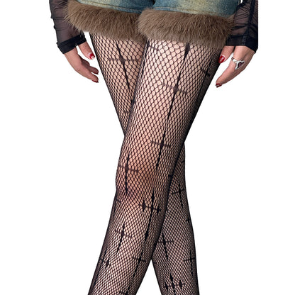 Cross Mesh Tights