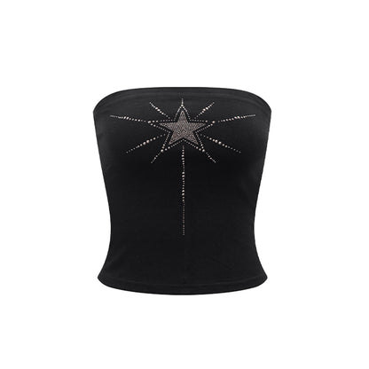 Rhinestone Star Bandeau Top
