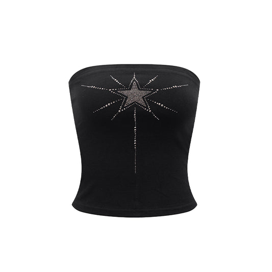 Rhinestone Star Bandeau Top