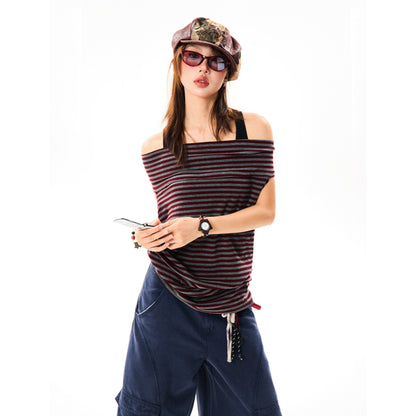 Striped Halter Tank Top