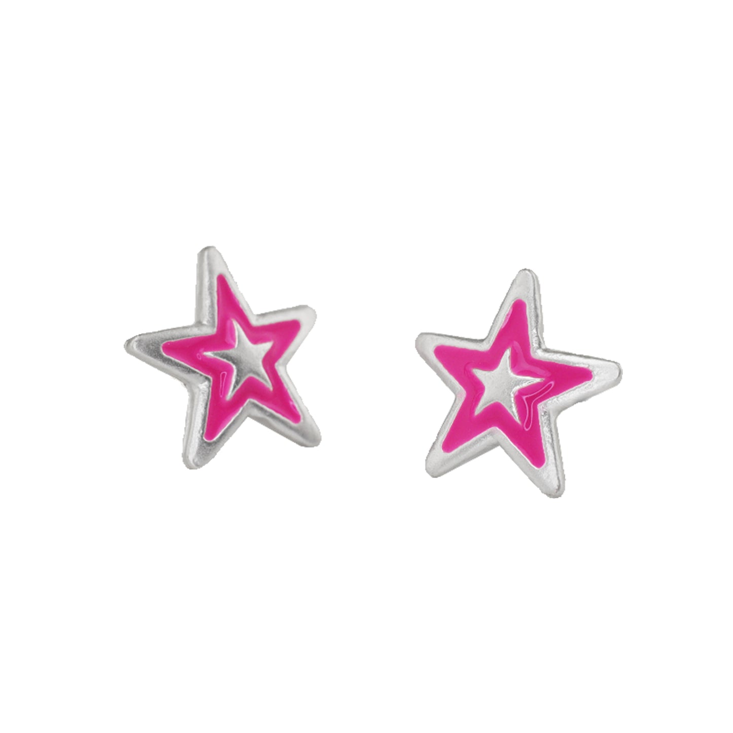Pink Star Earrings