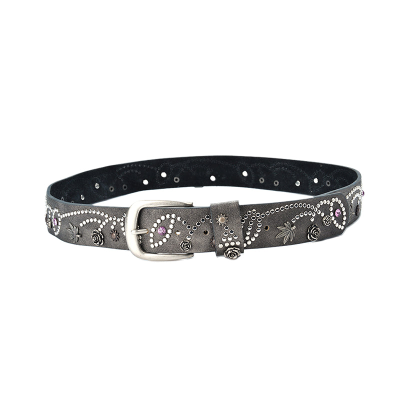 Black Metal Studs Belt