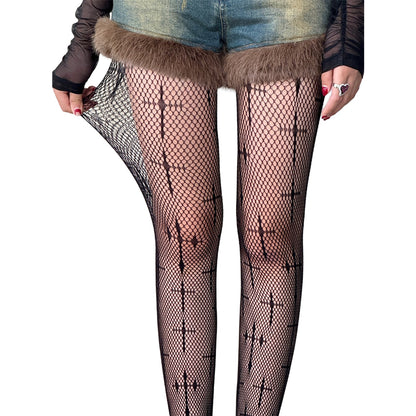 Cross Mesh Tights