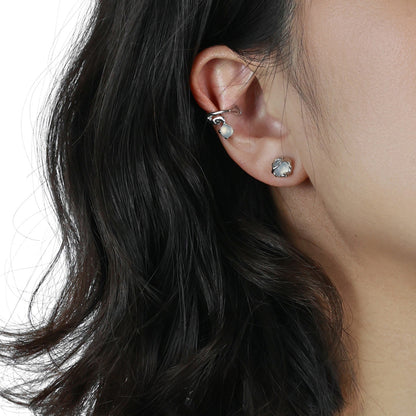 White Agate Earrings