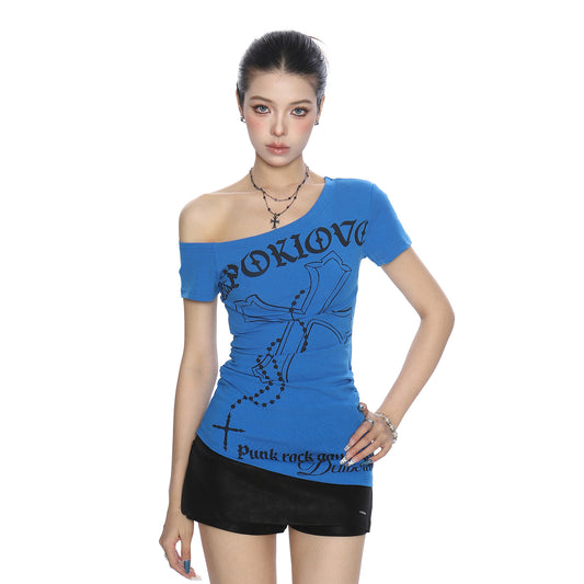 Y2K Cross Graphic Top