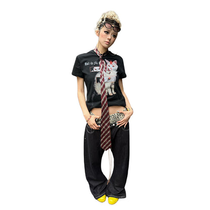 Leopard Patchwork Jeans