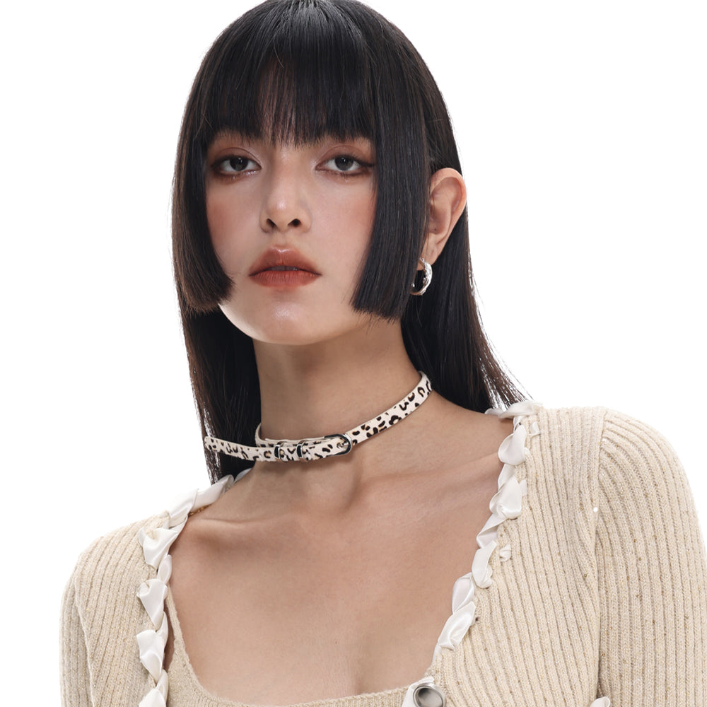Leopard Print Graffiti Choker