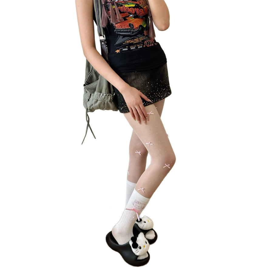 Bow Charm Sheer Tights