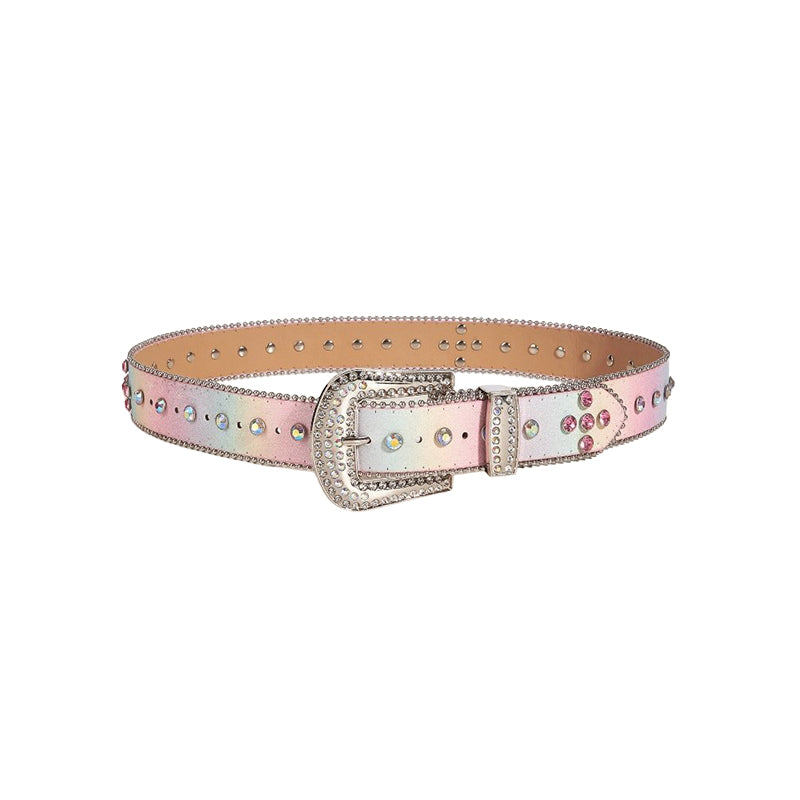 Colorful Rhinestone Western Belt