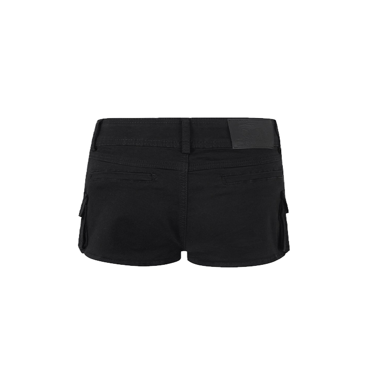 Black Utility Pocket Shorts