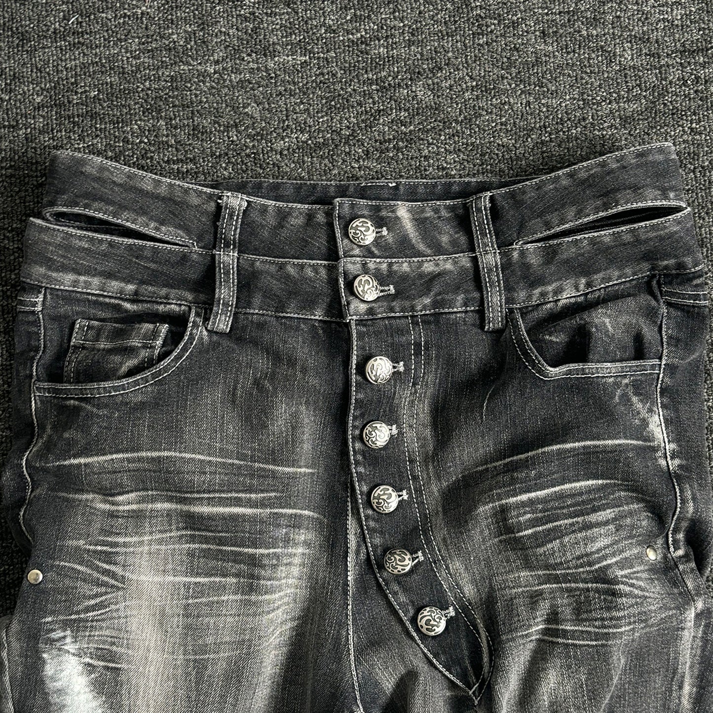 Washed Scimitar Stretch Denim