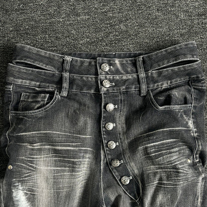 Washed Scimitar Stretch Denim