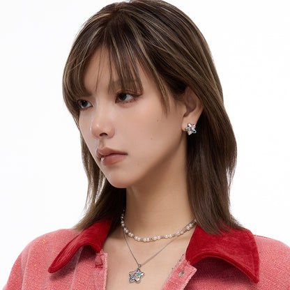 Stitch Star Stud Earrings