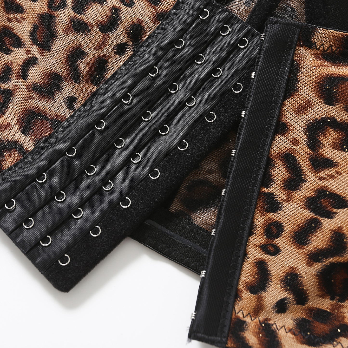 Leopard Boned Bustier Top