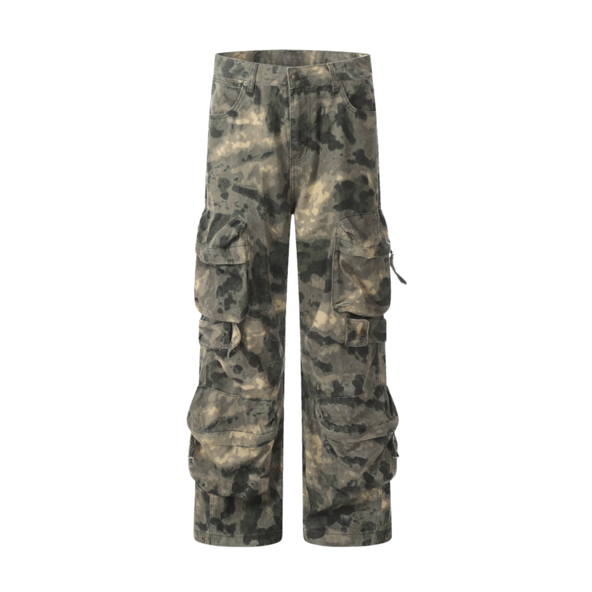 Camouflage Wide-Leg Pants