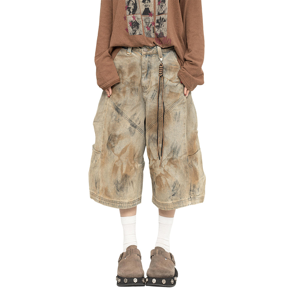 Vintage Washed Denim Pants