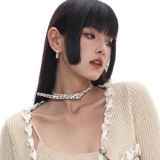 Leopard Print Graffiti Choker