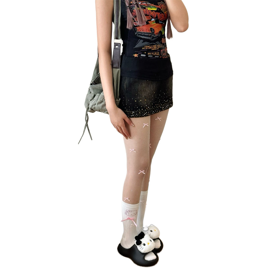 Bow Charm Sheer Tights