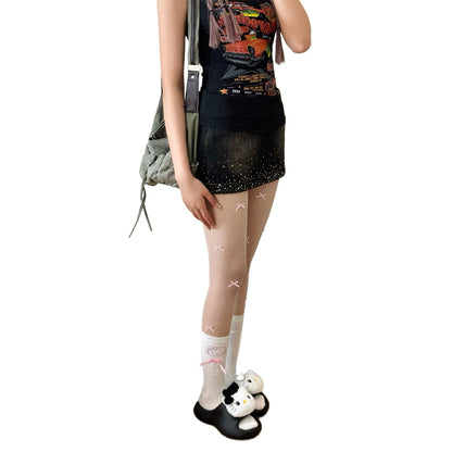 Bow Charm Sheer Tights