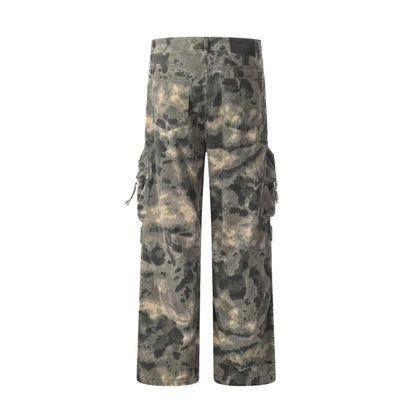 Camouflage Wide-Leg Pants
