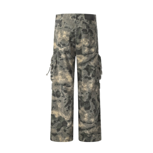 Camouflage Wide-Leg Pants